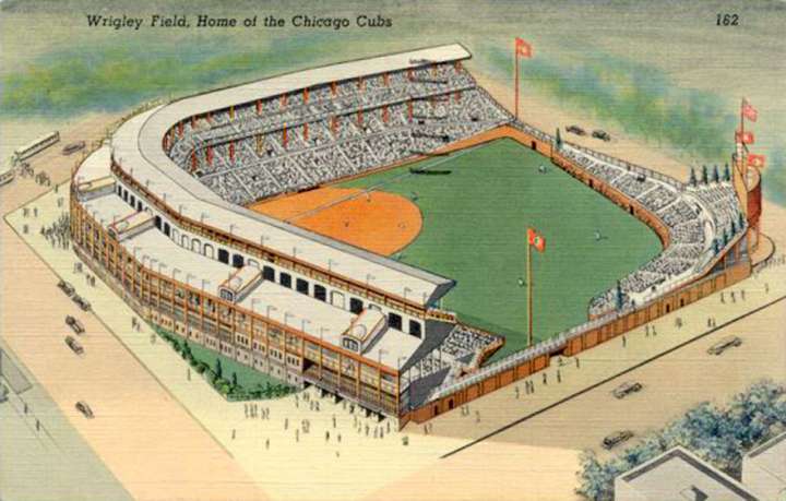 1940s Wrigley Field, Home of the Chicago Cubs Postcard