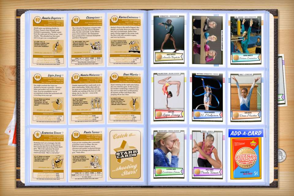 Make your own custom gymnastics cards with Starr Cards.