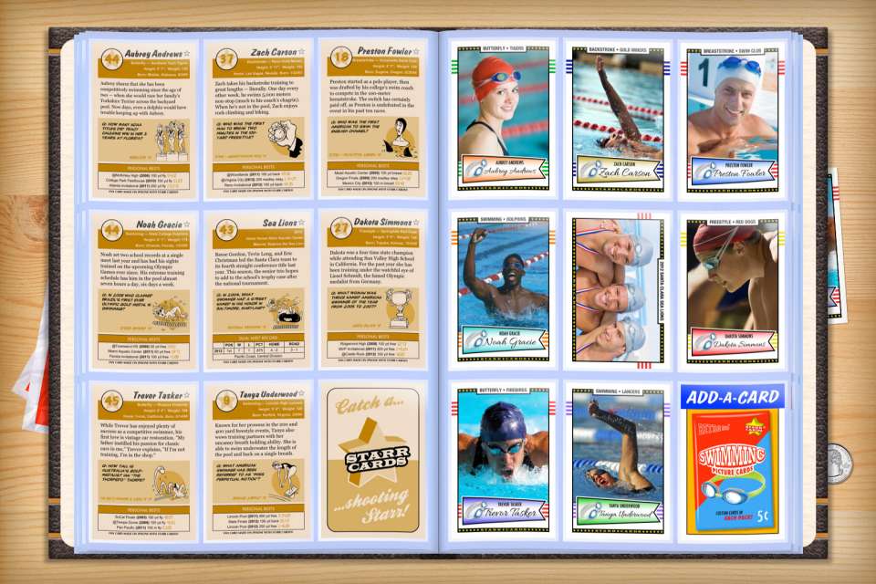 Make your own custom swimming cards with Starr Cards.
