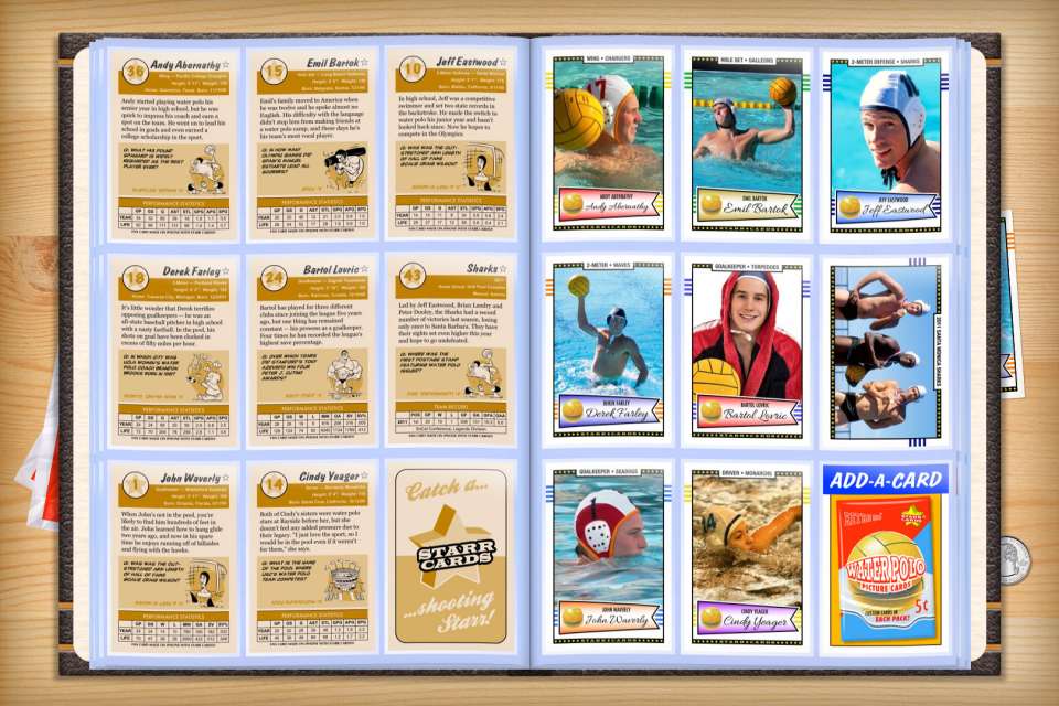 Make your own custom water polo cards with Starr Cards.
