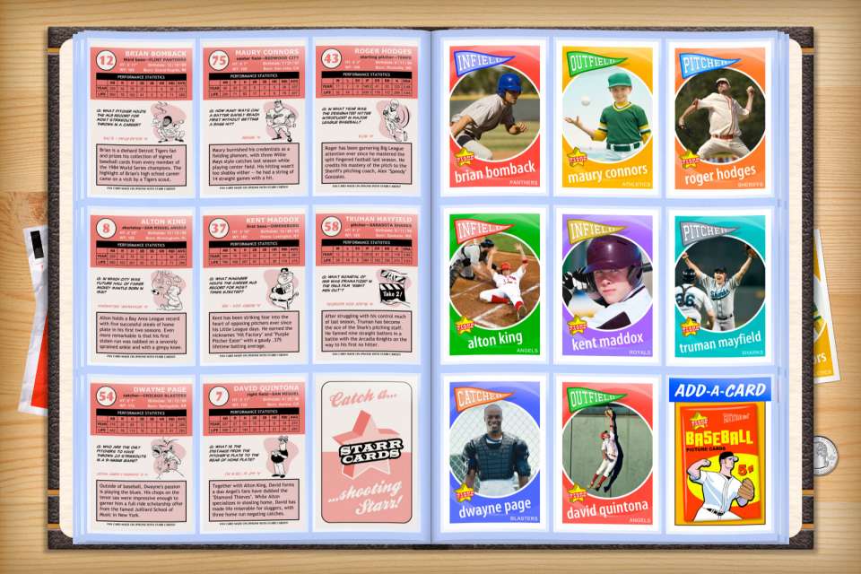 Make your own custom baseball cards with Starr Cards.