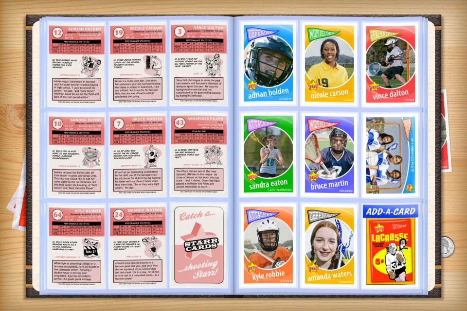 Make your own custom lacrosse cards with Starr Cards.