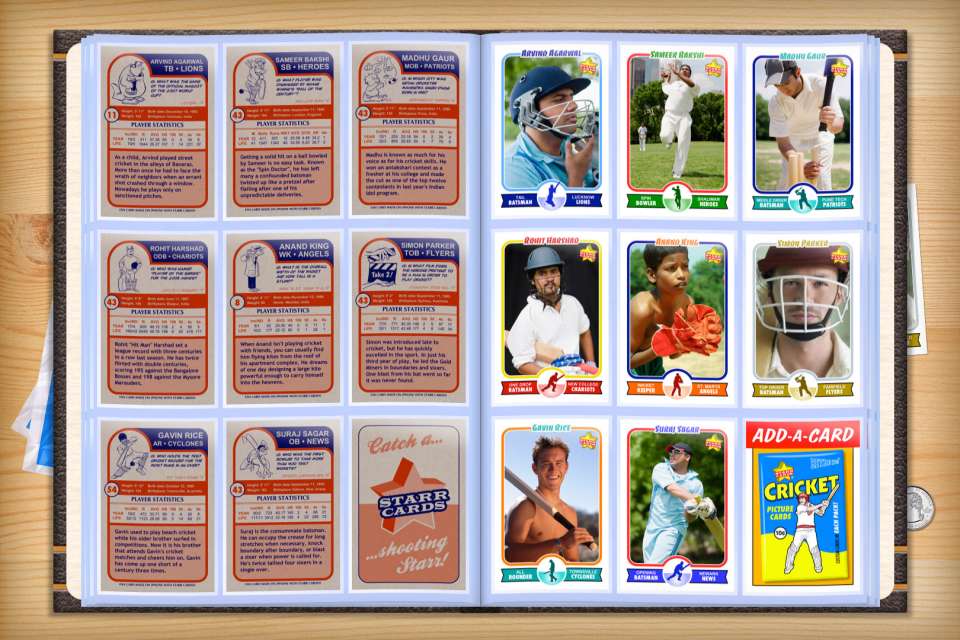 Make your own custom cricket cards with Starr Cards.