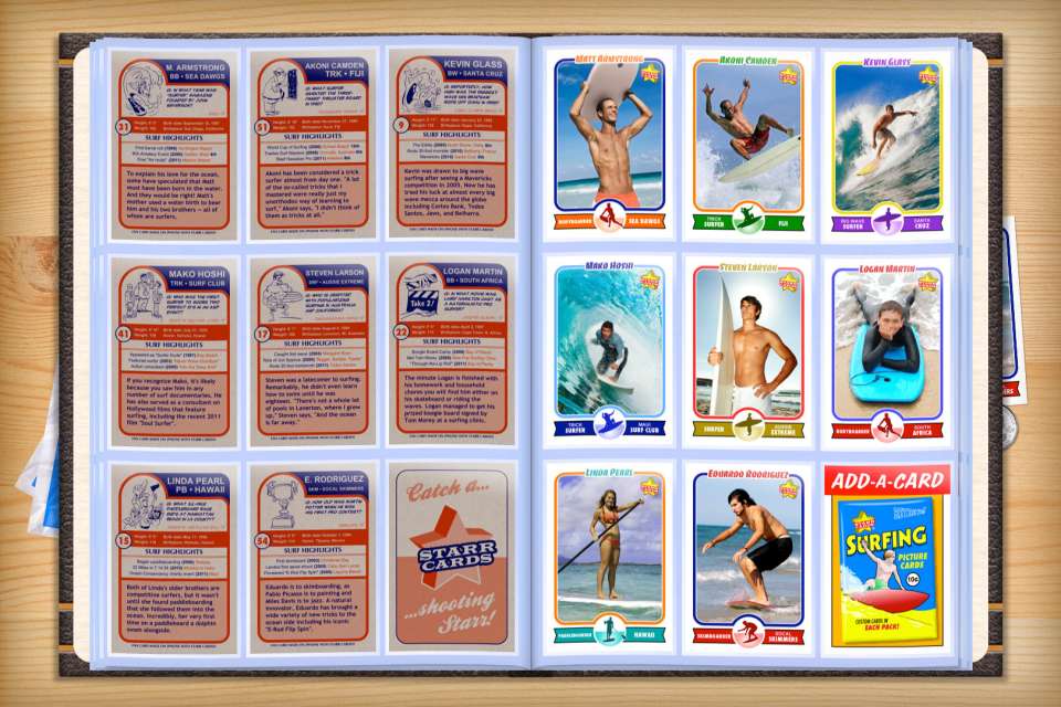 Make your own custom surfing cards with Starr Cards.