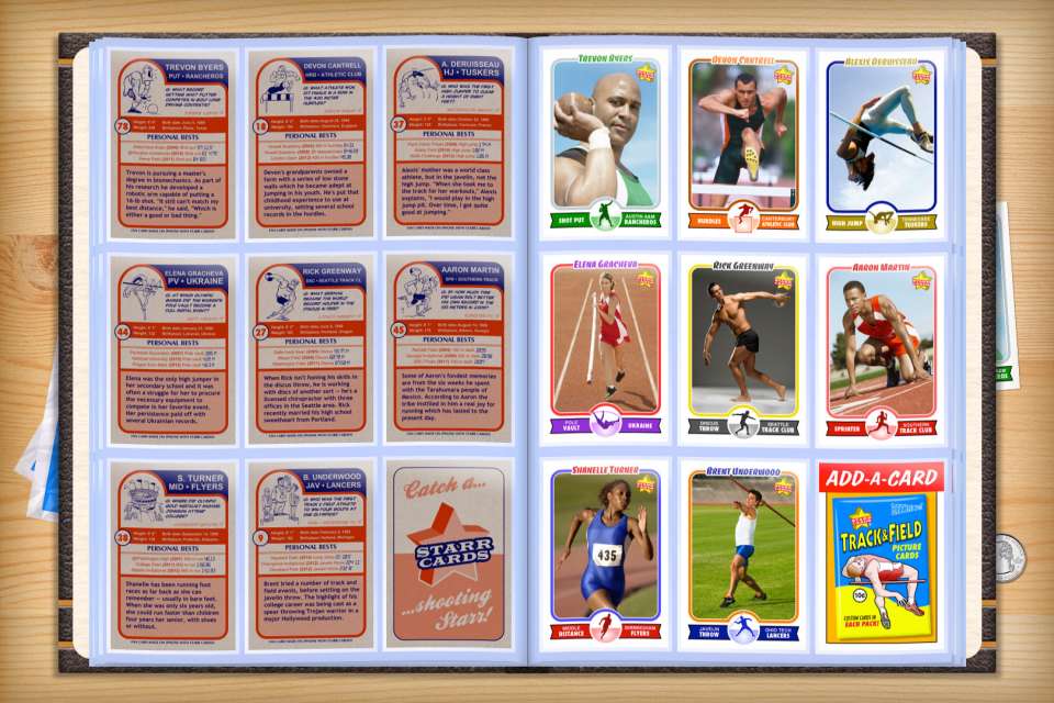 Make your own custom track and field cards with Starr Cards.