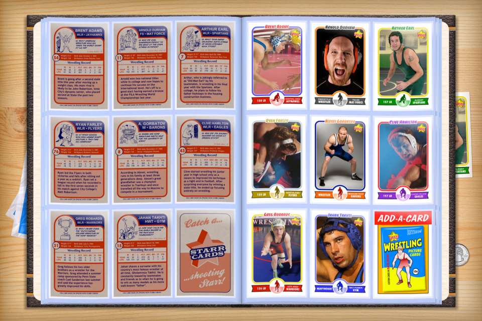 Make your own custom wrestling cards with Starr Cards.