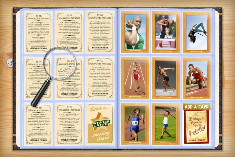 Make your own custom track and field cards with Starr Cards.