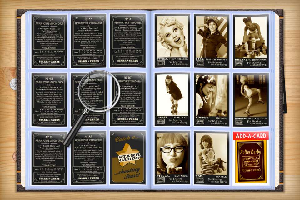 Make your own custom roller derby cards with Starr Cards.