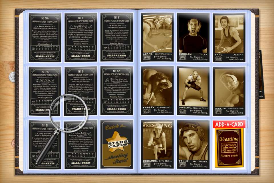 Make your own custom wrestling cards with Starr Cards.