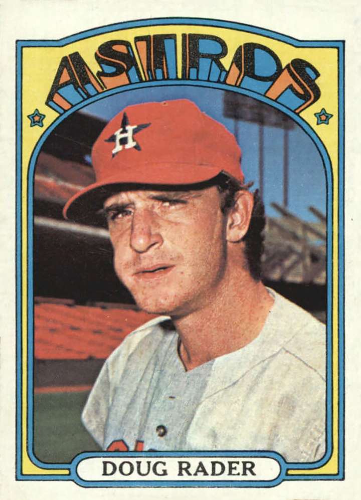 Baseball card of Houston Astros third baseman Doug Rader