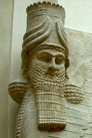 Bearded lamassu at the Louvre