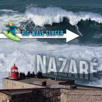 Big-wave surfing at Nazaré, Portugal