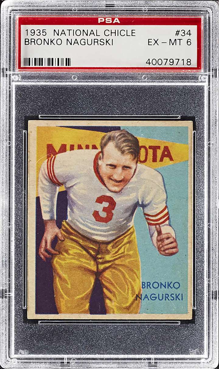 Bronko Nagurski, 1935 National Chicle football card
