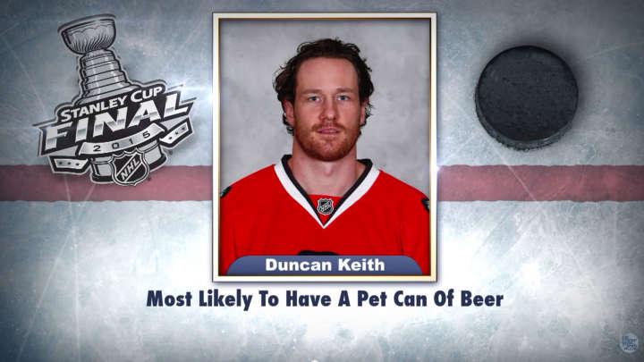 Chicago Blackhawks' Duncan Keith on "Tonight Show Superlatives" read by Jimmy Fallon