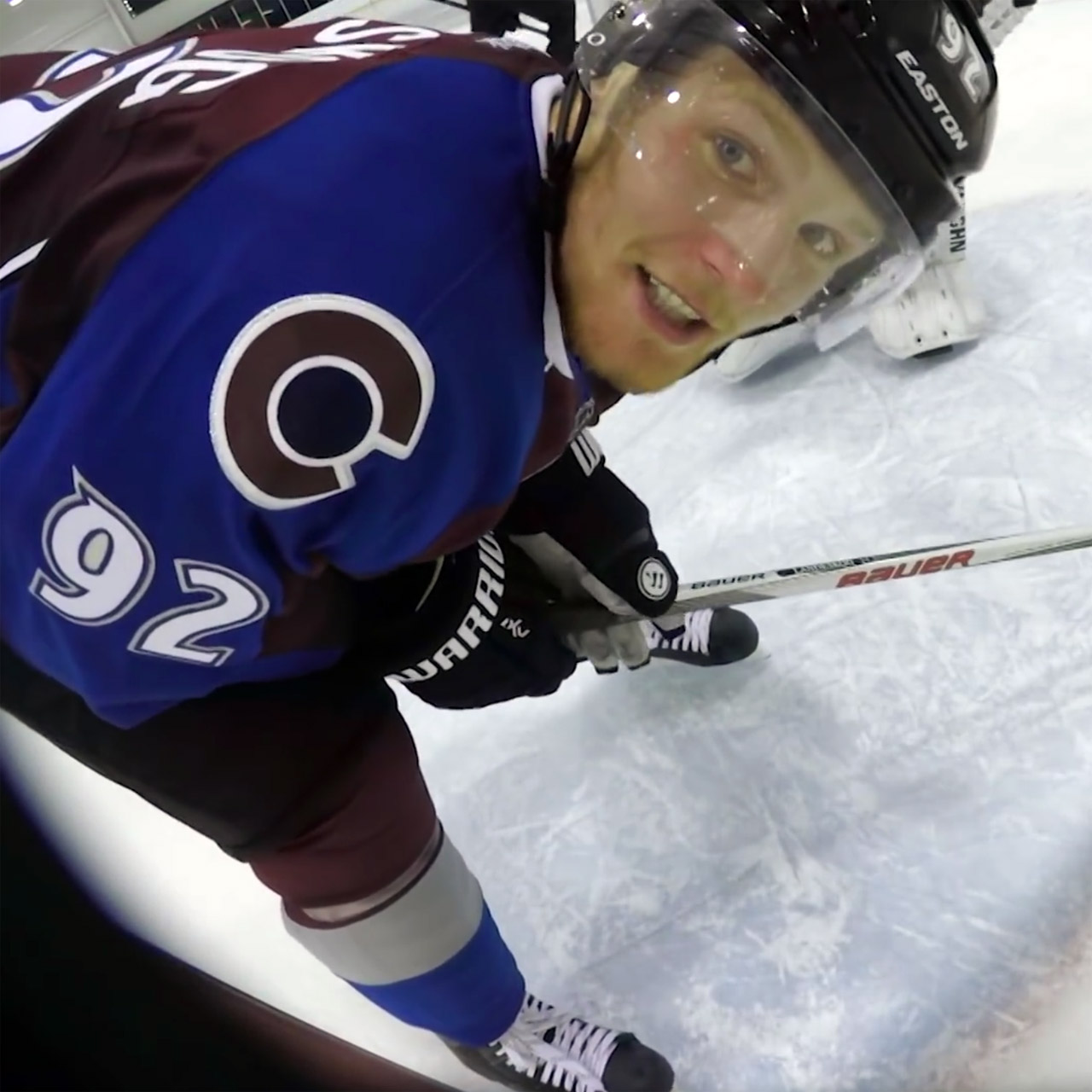 Colorado Avalanche captain Gabriel Landeskog smashes GoPro camera