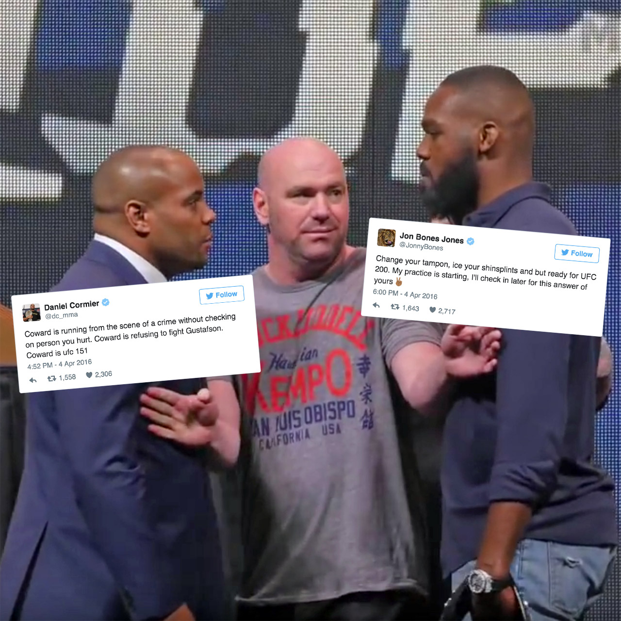 Daniel Cormier and Jon Jones fight on Twitter after UFC 197 date nixed
