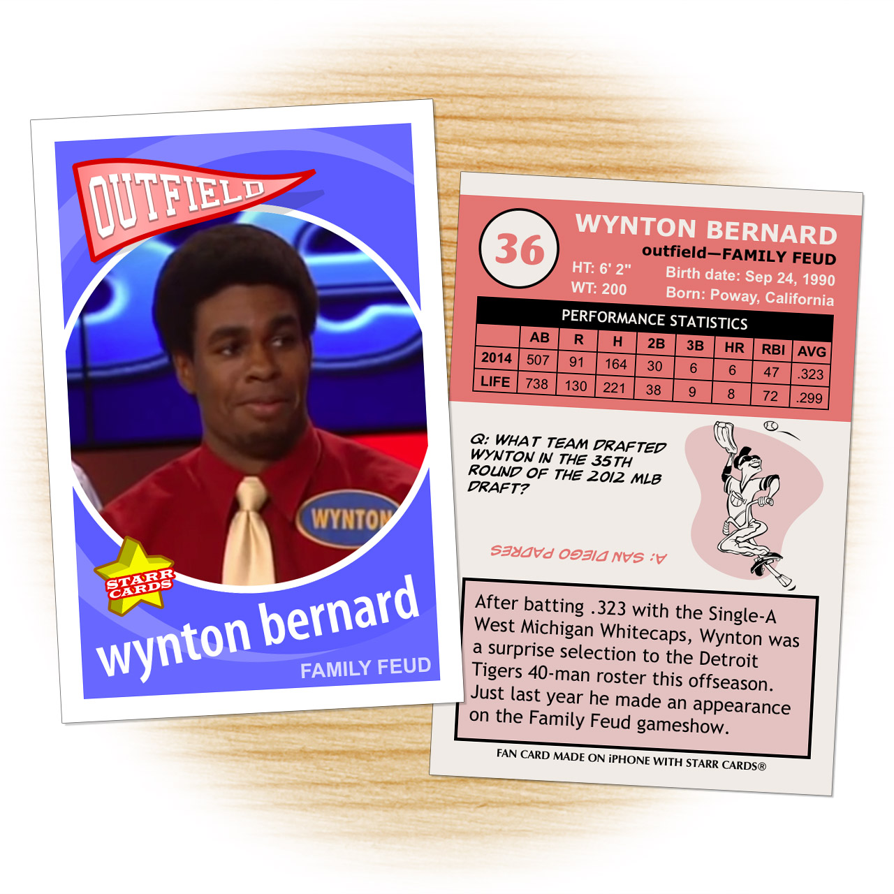 Detroit Tigers prospect Wynton Bernard on Family Feud