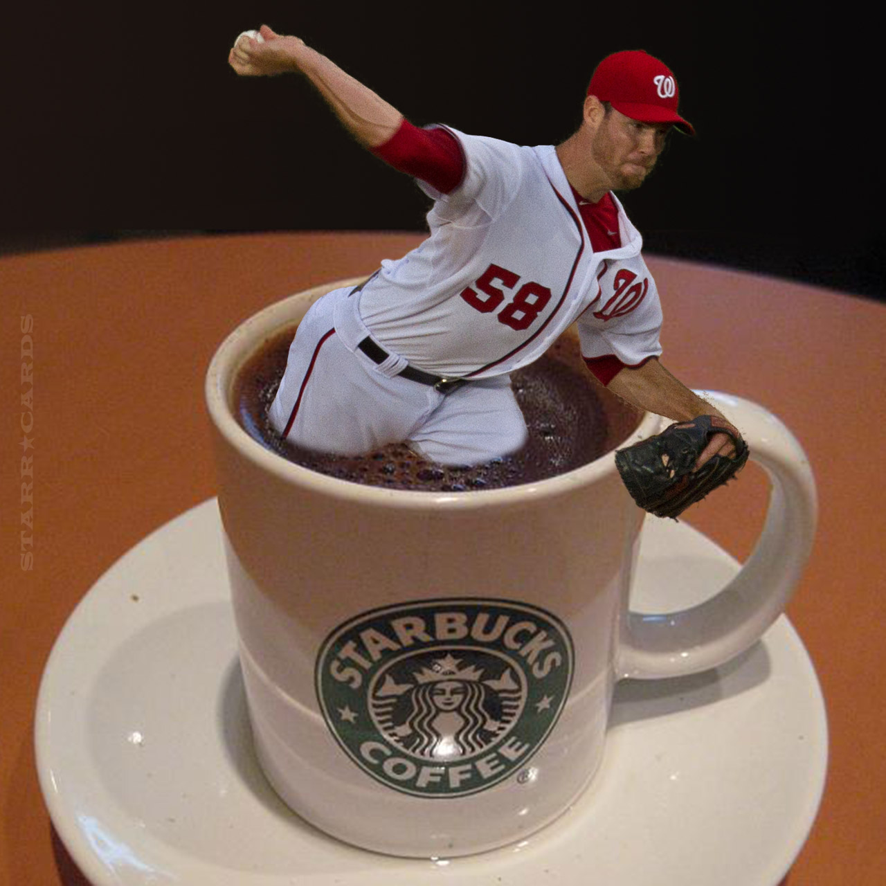 Nationals pitcher Doug Fister gives the gift of Starbucks coffee