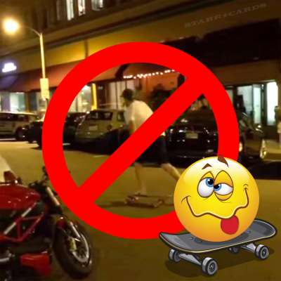 Drunk skateboarding ban: friends don't let friends skate drunk