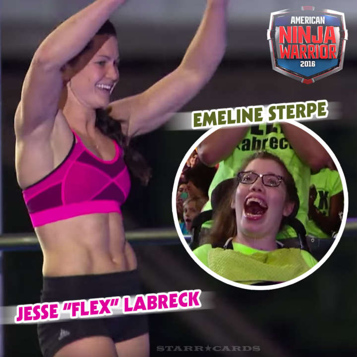 Emeline Sterpe cheers on Jesse Labreck at 'American Ninja Warrior' Philadelphia Finals