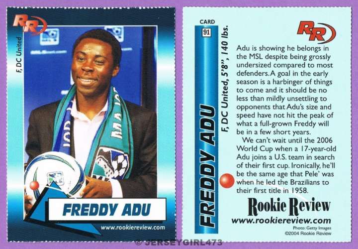 Freddy Adu: DC United rookie card