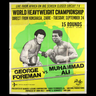George Foreman vs Muhammad Ali "Rumble in the Jungle" poster