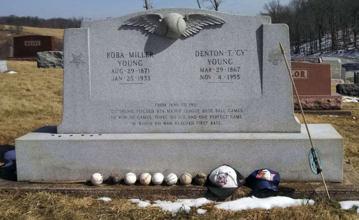 Grave sites of baseball's greatest players: Cy Young tombstone