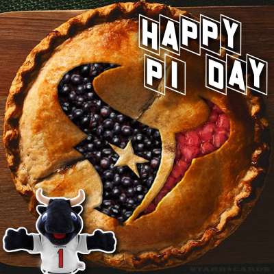 Houston Texans celebrate Pi Day with a blueberry-strawberry pie