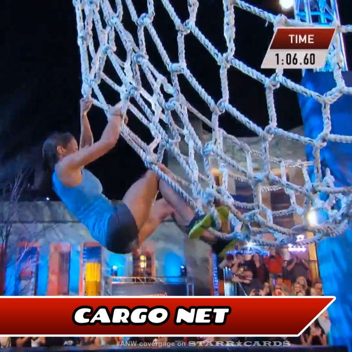Kacy Catanzaro takes on the Cargo Net on American Ninja Warrior.