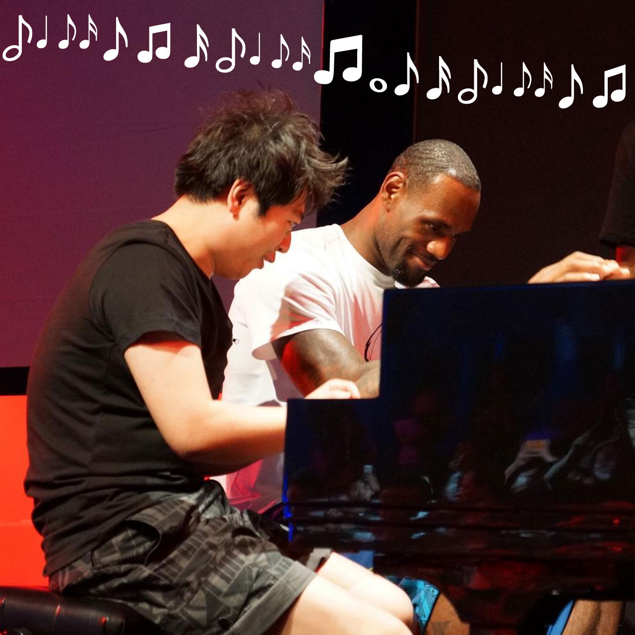 Lang Lang teams with LeBron James for a Slam Dunk on the piano.