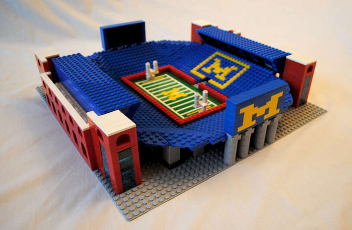 Lego model of Michigan Stadium (otherwise known as The Big House)