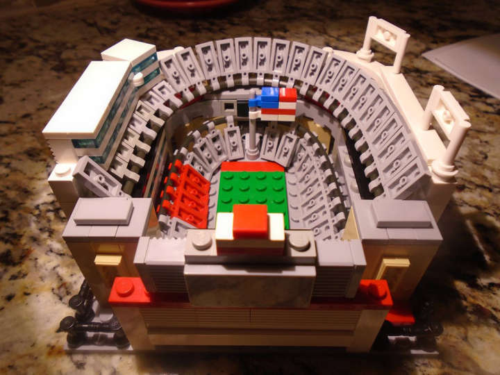 Lego model of Ohio State Buckeyes' Ohio Stadium otherwise known as The Horseshoe