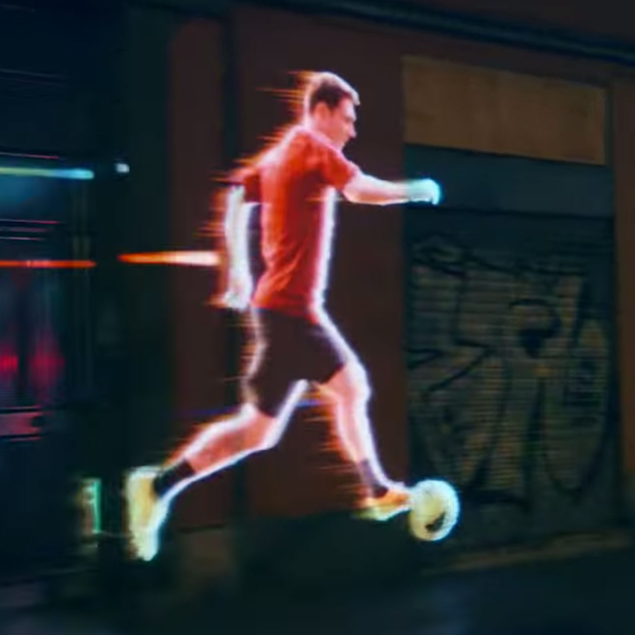 Lionel Messi running in Barcelona in his new Adizero F50 boots