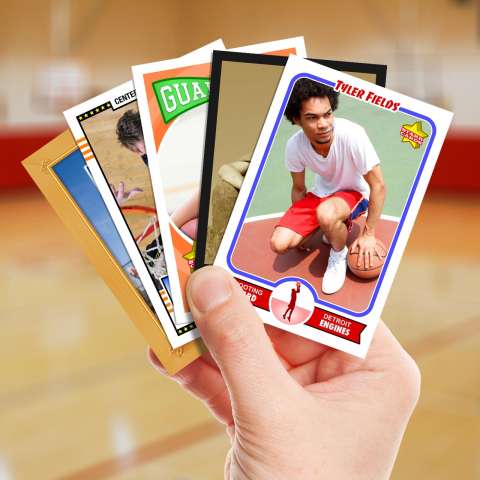 Make your own basketball card with Starr Cards.