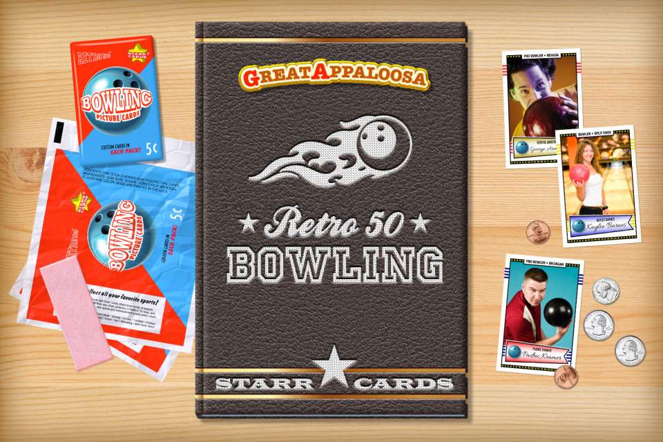 Make your own retro bowling card with Starr Cards.