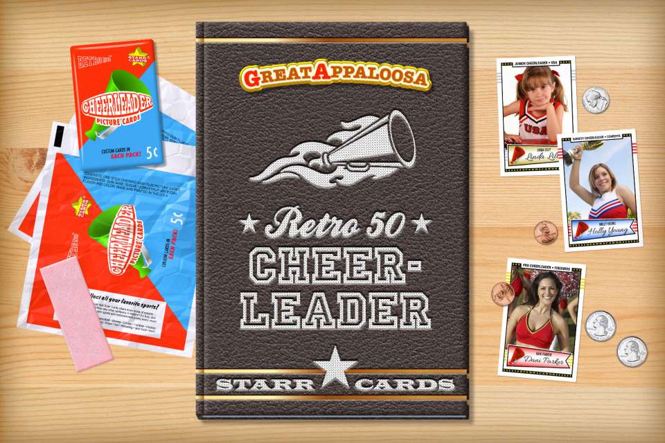 Make your own retro cheerleader card with Starr Cards.