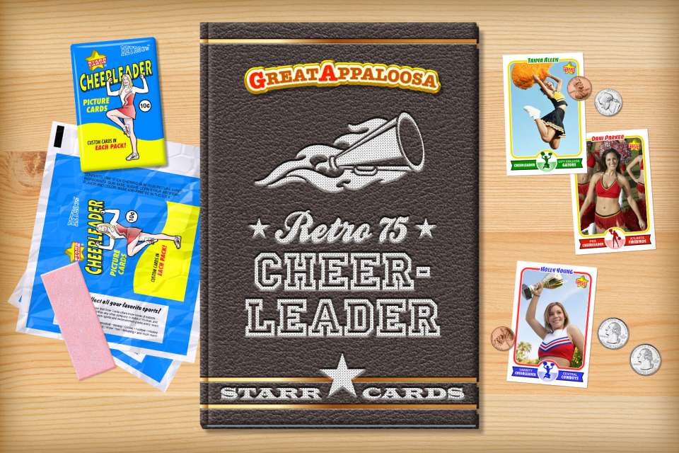Make your own retro cheerleader card with Starr Cards.