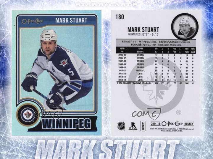 Mark Stuart Winnipeg Jets hockey card