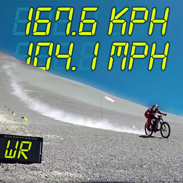 Max Stöckl sets WR for fastest MTB downhill speed at 167.6 kph (104.1 mph)