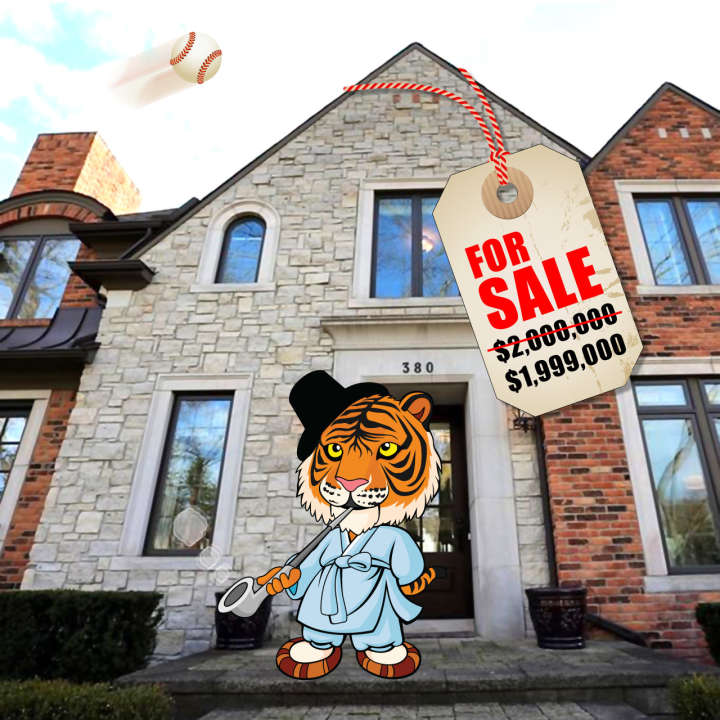 Miguel Cabrera's house for sale: Photo of front with tiger