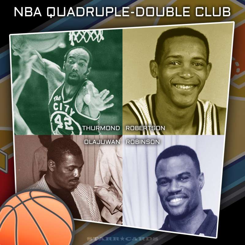 NBA Quadruple-Double Club: Nate Thurmond, Alvin Robertson, Hakeem Olajuwan, David Robinson