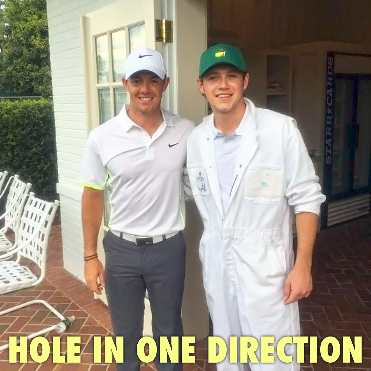 Niall Horan of One Direction fame poses with Rory McIlroy