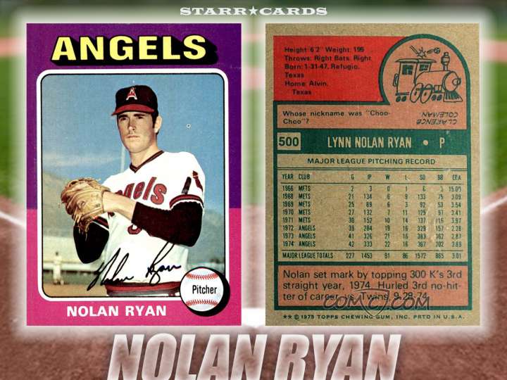 Nolan Ryan California Angels baseball card