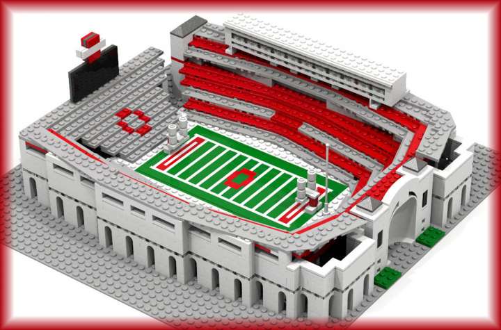 Ohio Stadium made from LEGO bricks