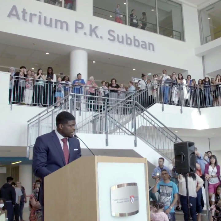 P.K. Subban Atrium at the Montreal Children's Hospital