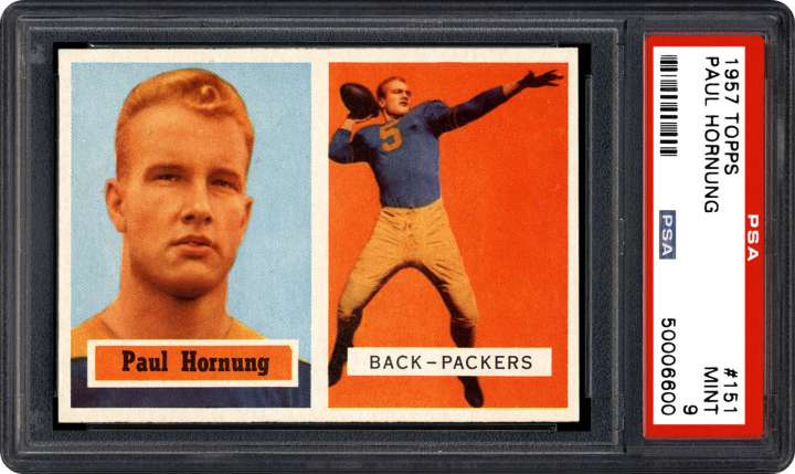 Paul Hornung, 1957 Topps football card