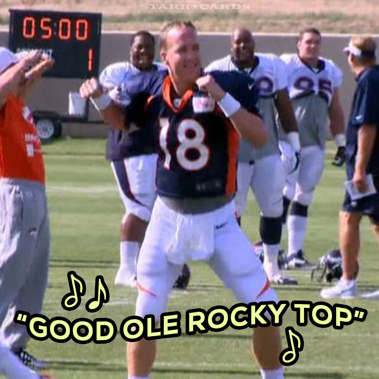 Peyton Manning dancing to "Rocky Top"