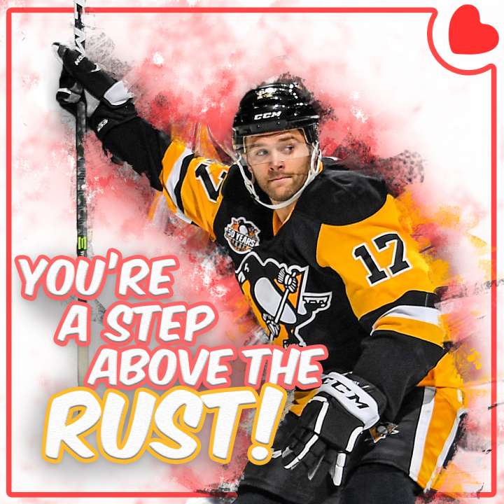 Pittsburgh Penguins Valentine from Bryan Rust