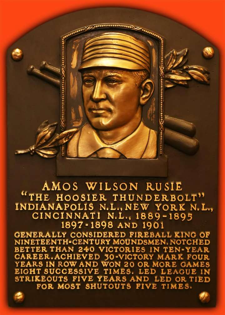 Plaque of NY Giants fireballer Amos Rusie