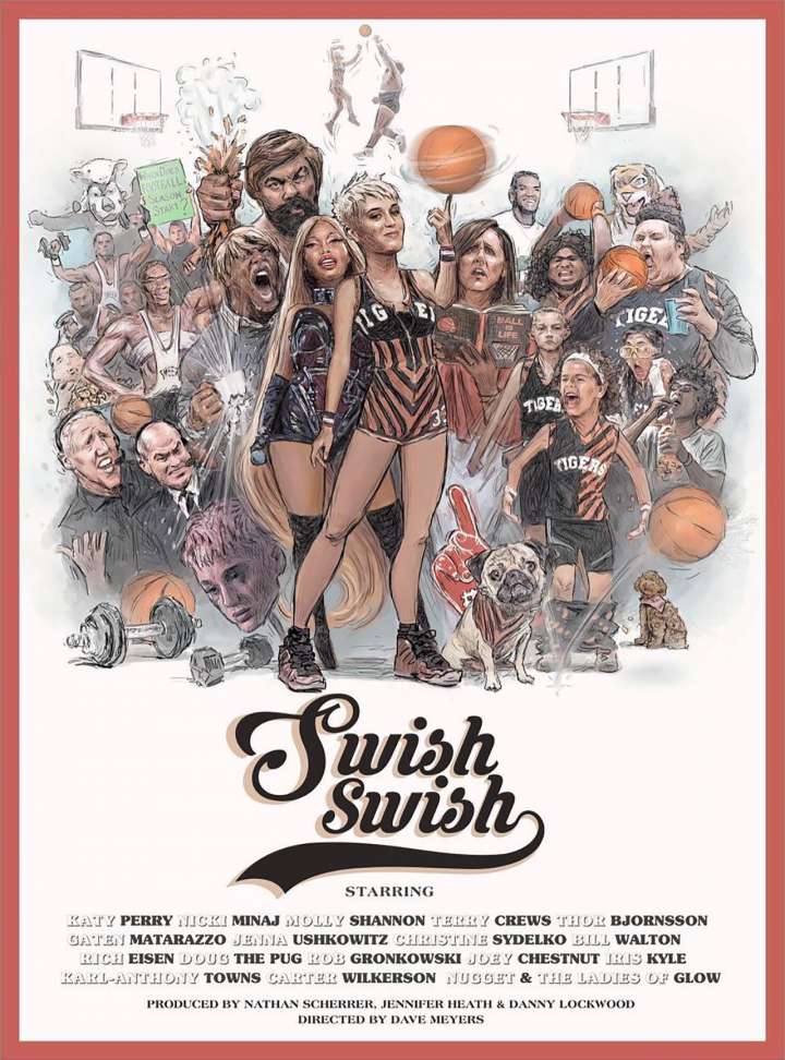 Poster for Katy Perry's "Swish Swish" music video